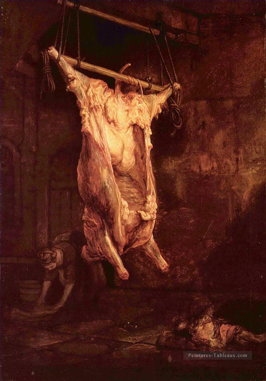 La carcasse d’un bœuf 2 Rembrandt Peintures à l'huile